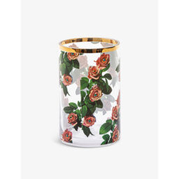 Seletti Wears Toiletpaper Roses Printed Small Cylindrical Vase 14cm - thumbnail 2
