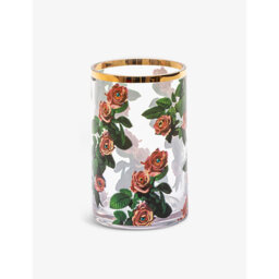 Seletti Wears Toiletpaper Roses Printed Small Cylindrical Vase 14cm