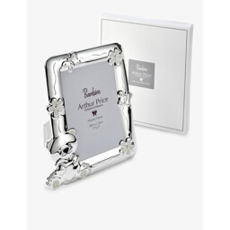 Arthur Price Teddy Bear and Butterfly Silver-Plated Frame 7X5In - thumbnail 2
