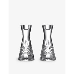 Waterford Lismore Round Crystal-Glass Candlesticks 15cm Set Of Two - thumbnail 1