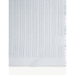 The Little White Company Satin-Edged Cellular Cotton Baby Blanket - thumbnail 2