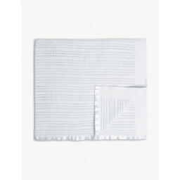 The Little White Company Satin-Edged Cellular Cotton Baby Blanket - thumbnail 1