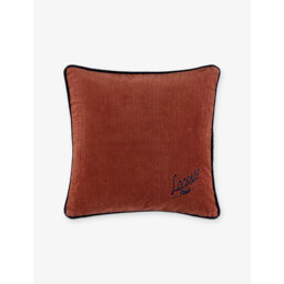 Lacoste L Velvet Square Cotton-Velvet Cushion Cover - thumbnail 1
