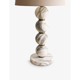 Soho Home Thelma Marble and Linen Table Lamp 64cm - thumbnail 2