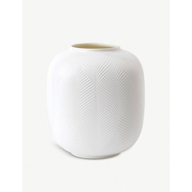 Wedgwood White Folia Rounded Vase 21cm - image 1