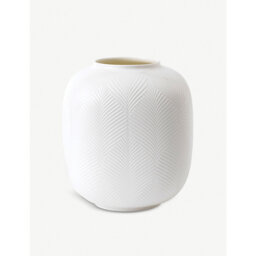 Wedgwood White Folia Rounded Vase 21cm - thumbnail 1