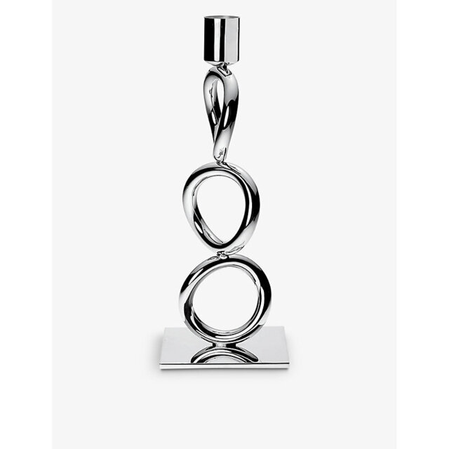 Christofle Vertigo 3-Ring Silver-Plated Candelabra 23cm - image 1