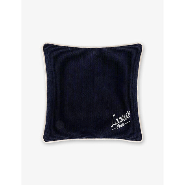 Lacoste L Velvet Square Cotton-Velvet Cushion Cover - image 1