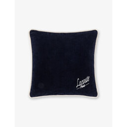 Lacoste L Velvet Square Cotton-Velvet Cushion Cover - thumbnail 1