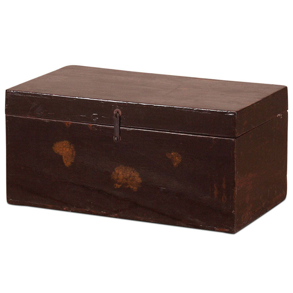 Painted Black Lacquer Blanket Box - image 1
