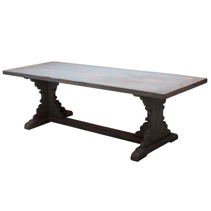 Distressed Blue Dining Table - image 1