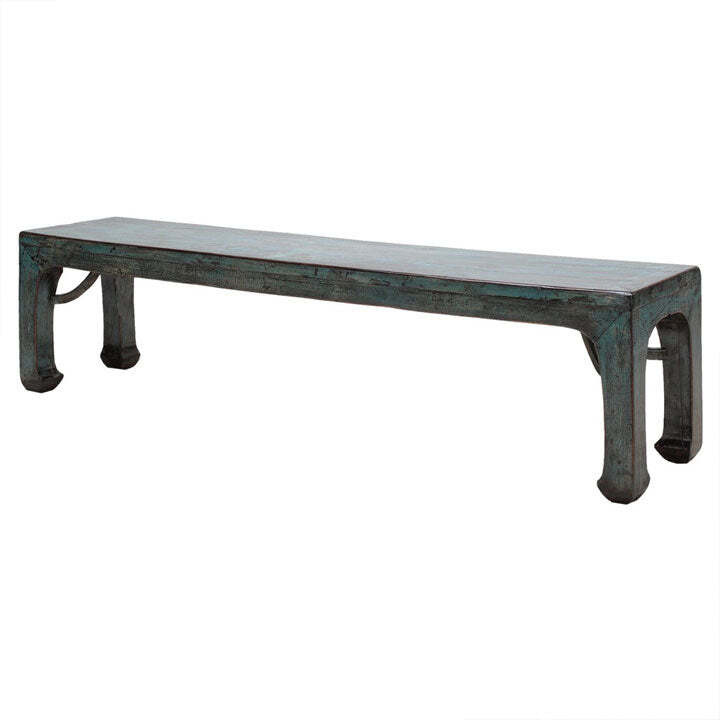 Long Bench in Blue Lacquer - image 1