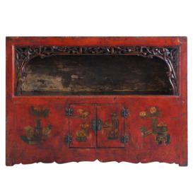 Qinghai Red Lacquer Display Cabinet