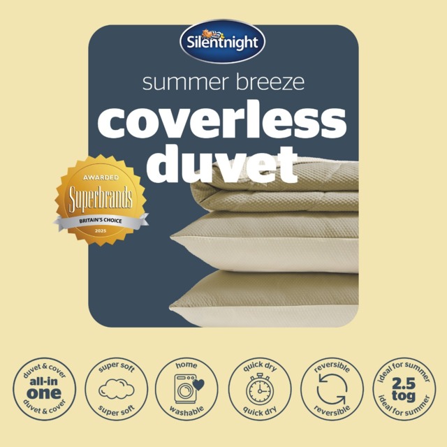 Silentnight Coverless Duvet Set 2.5 Tog - Sage/Cream Single