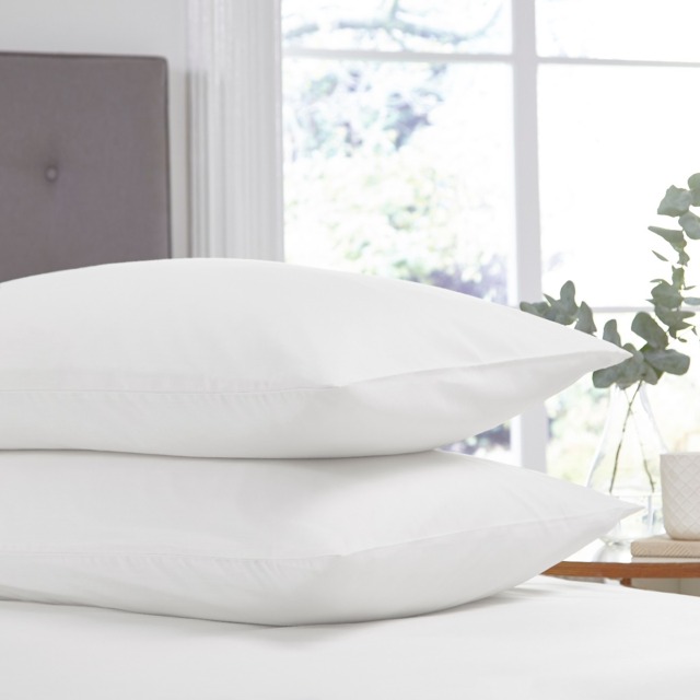 Silentnight Cotton Rich housewife pillow case pair - Charcoal