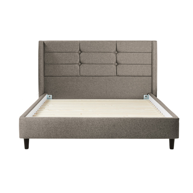 Silentnight Lilith Bedframe - Super King - Oak Wood Slanted - Dusty Pink