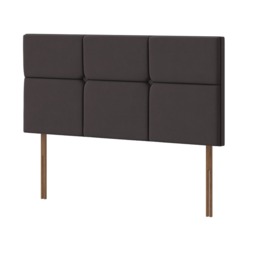Silentnight Castello Headboard, King, Crushed Vel Silver
