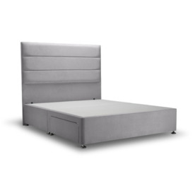 Wilmslow Bed - Double: W135 L190 H137 (cm) / Midnight Blue / 2 Drawer