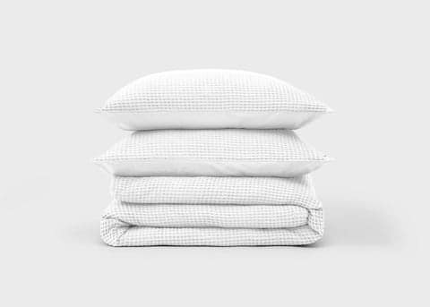 Waffle Cotton Bedding Set - King / Sage Green
