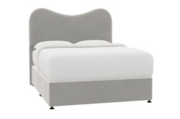 Jesmond Bed Silver Grey - Super King / Bed Frame / Brushed Steel