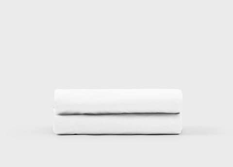 Cotton Percale Fitted Sheet - King / Cloud Grey