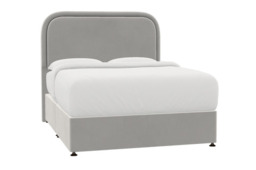 Harewood Bed Silver Grey - Double / Bed Frame / Brushed Steel