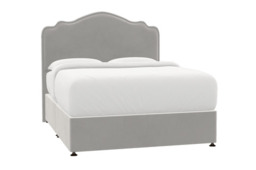 Richmond Bed Silver Grey - Single / No Storage / Dark Wood