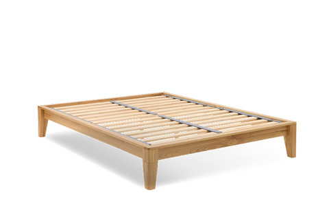 Yasumi Solid Oak Platform Bed - King / Walnut