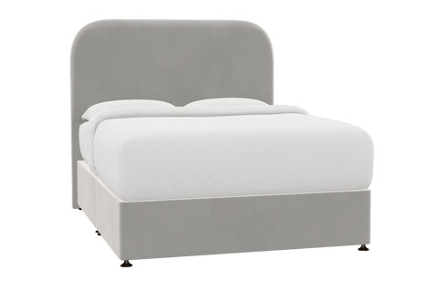 Thorner Bed Silver Grey - King / Bed Frame / Brushed Bronze