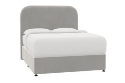 Thorner Bed Silver Grey - King / Bed Frame / Brushed Bronze