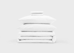 Cotton Percale Bedding Bundle - Super King / Dusty Rose