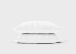 Waffle Cotton Pillowcase Pair - 50x75cm / Pure White