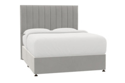 Hebden Bed Silver Grey - Super King / No Storage / Dark Wood