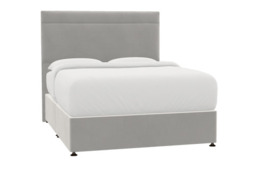 Ludlow Bed Silver Grey - King / 2 Drawer / Dark Wood