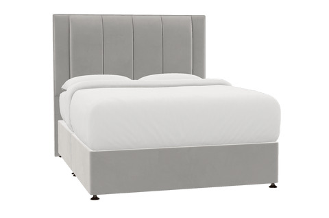 Kelham Bed Silver Grey - Double / Bed Frame / Brushed Steel