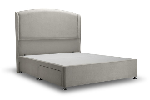Melrose Bed - Super King: W190 L210 H137 (cm) / Pebble / No Storage