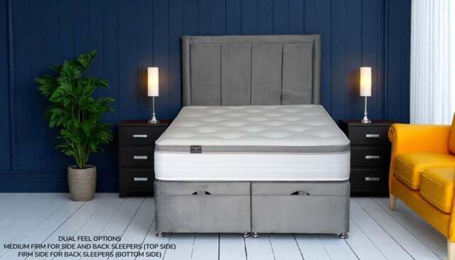 ULRIKA 1500 Bamboo Ergopaedic® Mattress UK - Duo Feel Sleep, Single (90 x 190 cm) / No