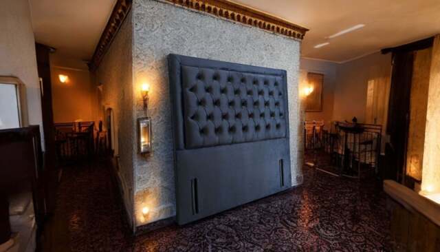 KIM Chesterfield Headboard - Deep Button Tufted UK, Double (135 x 190 cm) / Plush Steel