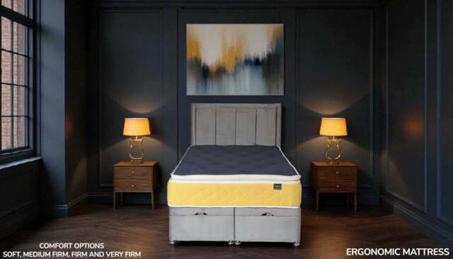 MIA 2000 Bamboo Pillow Top Mattress - Ergopaedic UK, Single (90 x 190 cm) / Soft / No