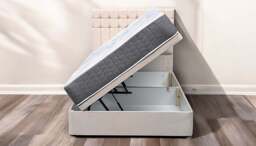 Sleep Harvester - IO Ottoman Side Lift Storage Bed - Premium Upholstered UK - King (150 x 200 cm) / Yes / Bella Slate - thumbnail 3