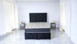 Sleep Harvester - ELIZA Ottoman End Lift Storage Bed - Space Saving UK - King (150 x 200 cm) / Yes / Coniston Blue - thumbnail 1