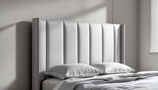 Sleep Harvester - ELLIE Winged Upholstered Headboard - 9 Panel Design UK - Single (90 x 190 cm) / Plush Turquoise - image 1