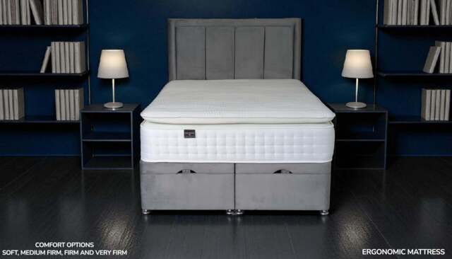 GALAXY 3000 Tencel Pillow Top Mattress - Big Build People UK, Euro Double (140 x 200 cm) / Medium firm (Under 95 Kg)