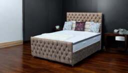 Sleep Harvester - RANA Upholstered Ottoman Bed - Foot End Opening Storage UK - Single (90 x 190 cm) / Yes / Marble Platinum