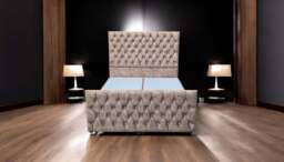 Sleep Harvester - RANA Upholstered Ottoman Bed - Foot End Opening Storage UK - Single (90 x 190 cm) / Yes / Marble Platinum - thumbnail 7