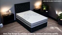Sleep Harvester - FACULTY 2000 Hotel Quality Euro Top Mattress UK - Pressure Relief - Super King (180 x 200 cm) / Medium firm / Yes (+£45) - thumbnail 2