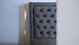 Sleep Harvester - KIM Chesterfield Headboard - Deep Button Tufted UK - Single (90 x 190 cm) / Plush Black - thumbnail 4