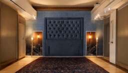 Sleep Harvester - KIM Chesterfield Headboard - Deep Button Tufted UK - Single (90 x 190 cm) / Plush Black - thumbnail 2