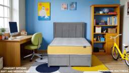 STAR 1000 Kids Tencel Cooling Mattress - Growing Bodies UK, Euro Double (140 x 200 cm) / Medium firm