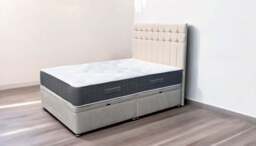 Sleep Harvester - IO Ottoman Side Lift Storage Bed - Premium Upholstered UK - Small Double (120 x 190 cm) / Yes / Bella Pink - thumbnail 2